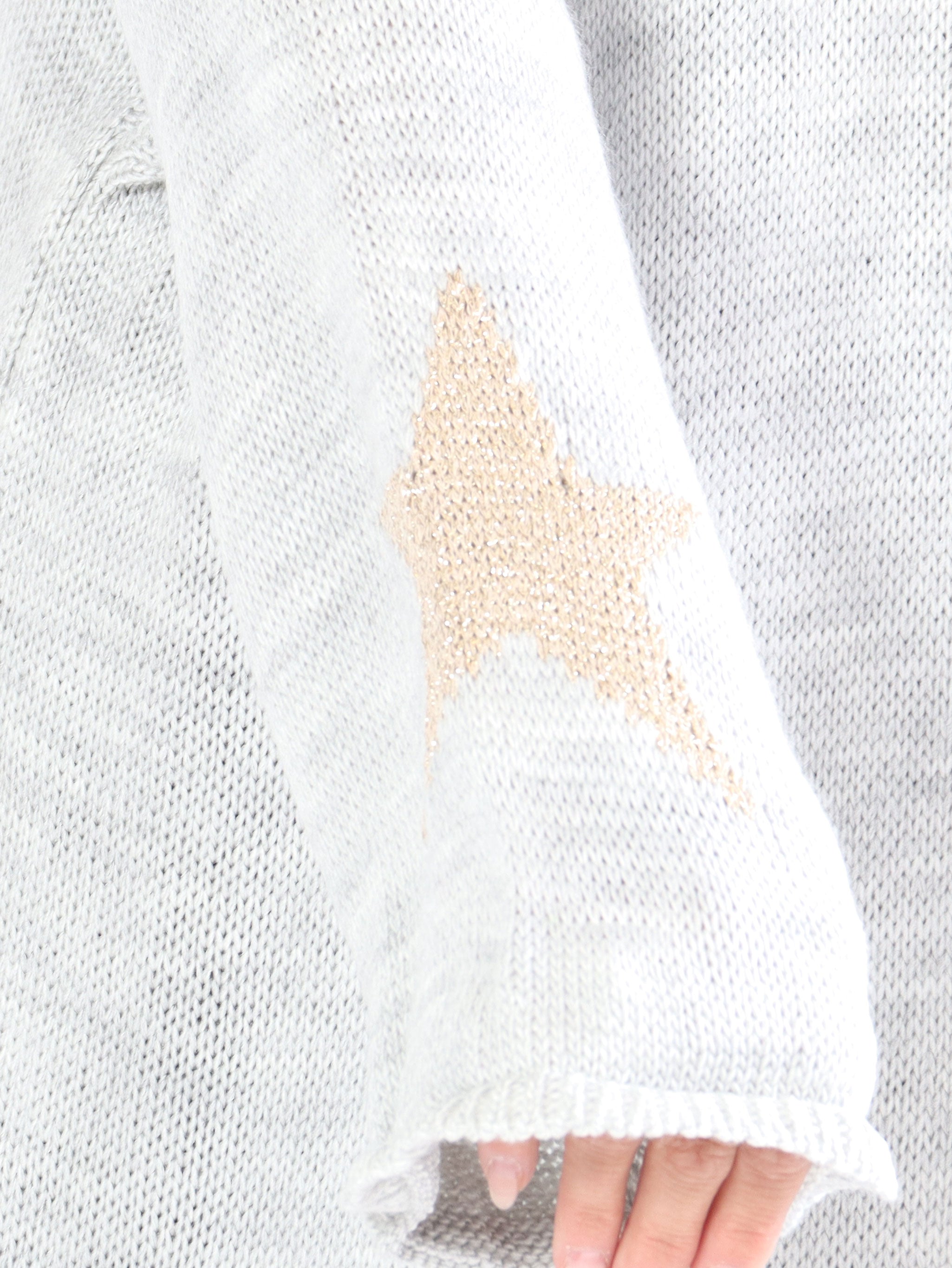 Lowa - Strik cardigan i plus size med stjerne